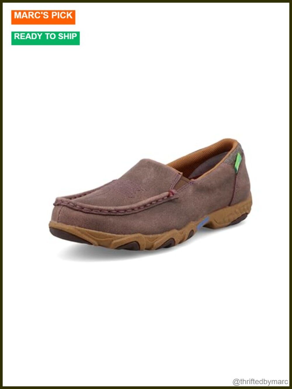 Women's Moc Driving Loafer Leather EcoTWX CellStretch Comfort Slip-On